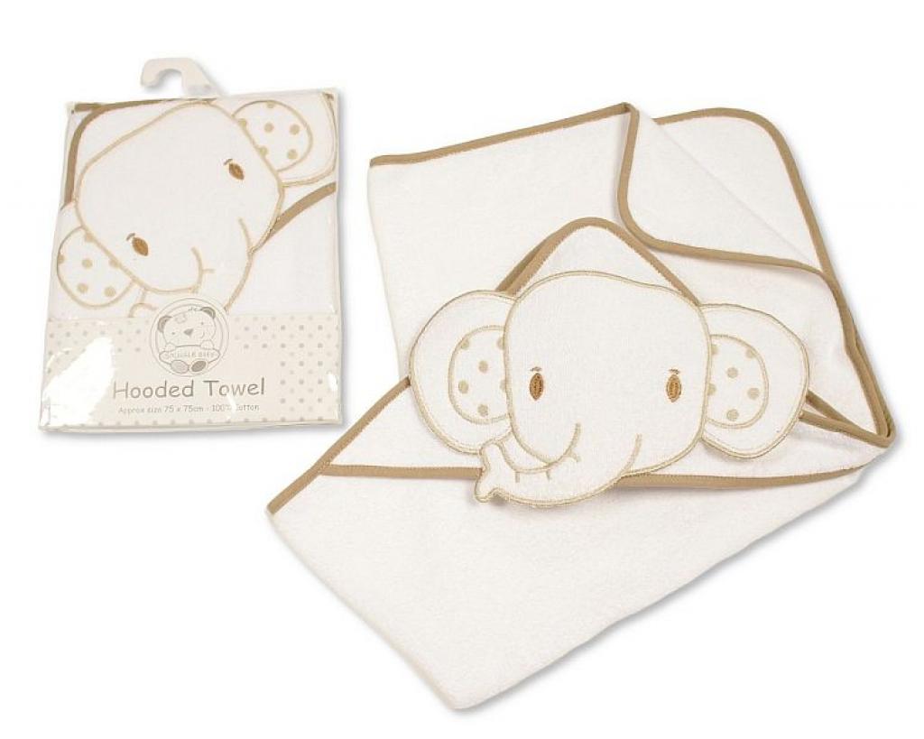Snuggle Baby BW-120-107T 5035320112077 SB120-107T Taupe "Elephant" Hooded Towels