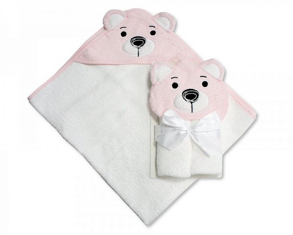 Snuggle Baby BW-120-118P 5035320612089 SB120-118P-2021 Pink "Bear" Hooded Robe