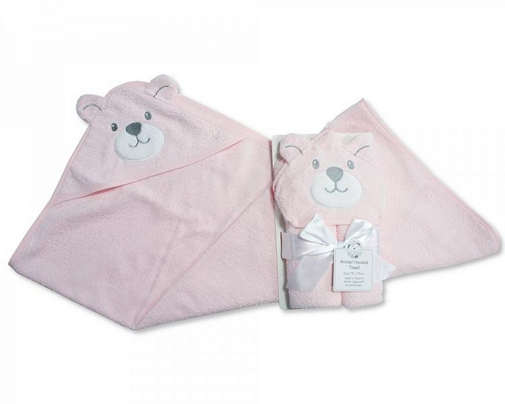 Snuggle Baby BW-120-118P 5035320612010 SB120-118P Pink "Bear" Hooded Towel