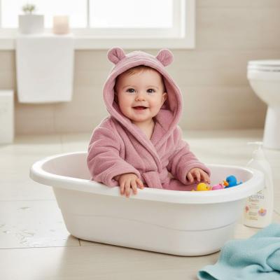 SB2020-2345DP-06  Dusky Pink Dressing Gown Robe   (0-6 months)