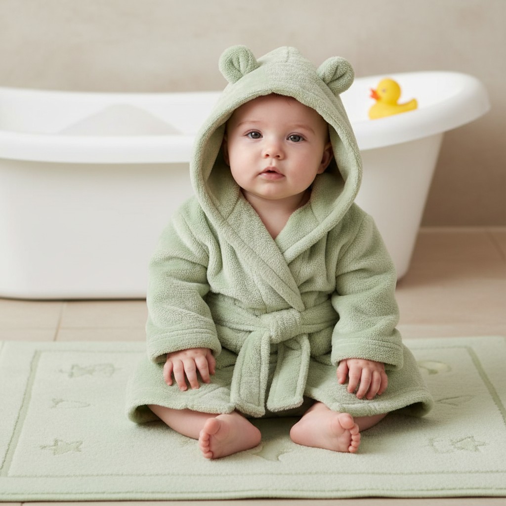 Snuggle Baby 2020-2345sg 503532080620 4 SB2020-2345SG-06 Sage Dressing Gown Robe (0-6 months)