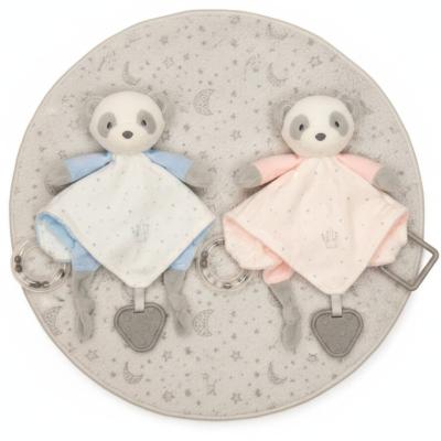 SB25-1120  Baby Panda Comforter with Teether and Rattle 