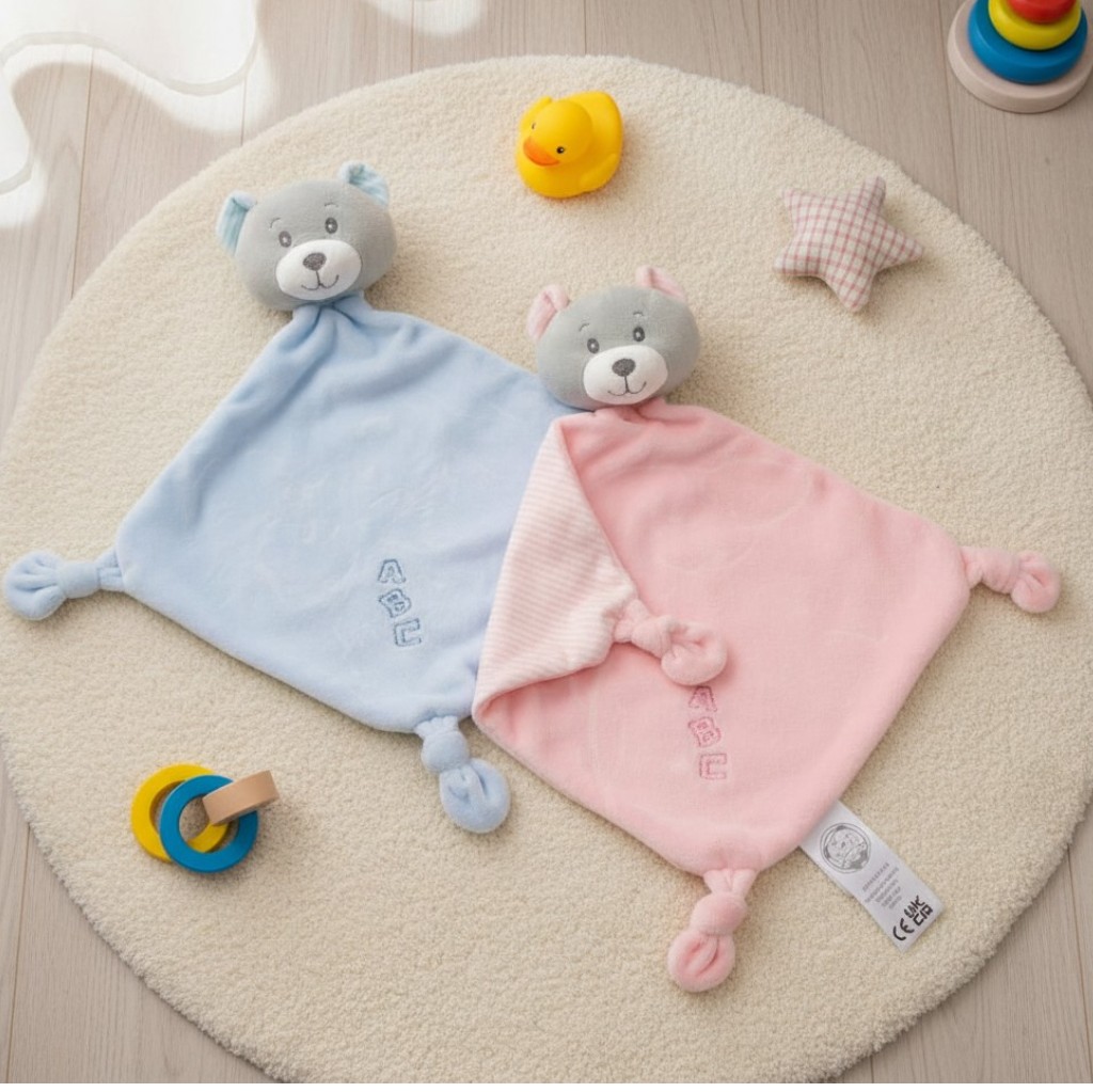 Snuggle Baby GP-25-1228 5035320512280 SB25-1228 "ABC Bear" Rattle Comforter ( Pairs)