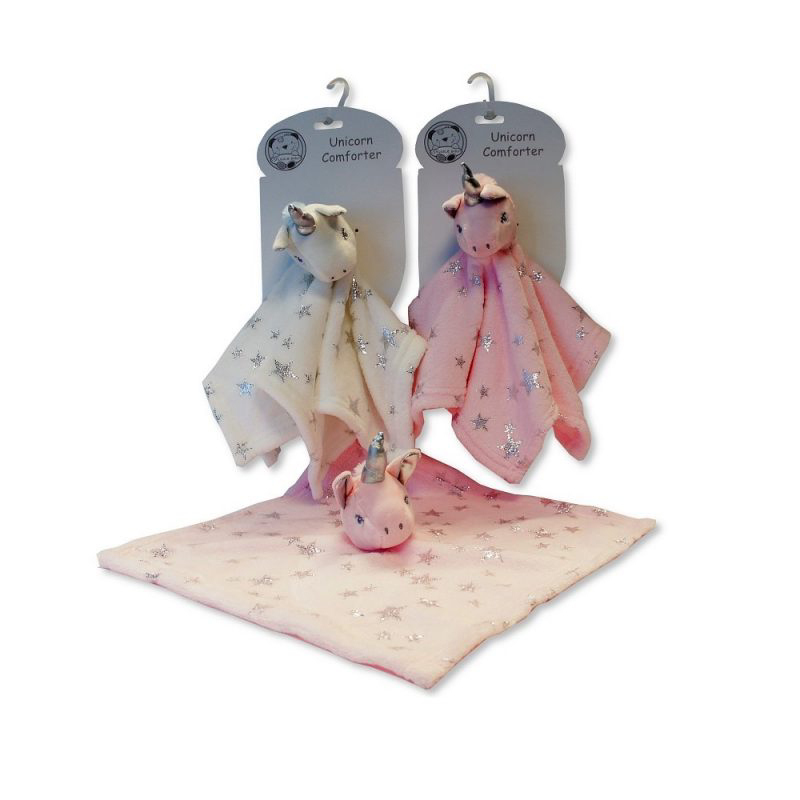 Snuggle Baby  5035320249188 SB25-0918C White "Unicorn and Stars" Comforter