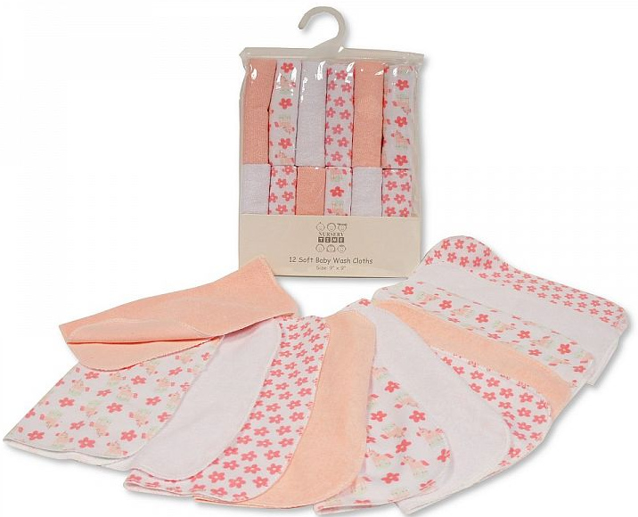 Snuggle Baby  503532025951 2 SB25-0951  12 piece Flowers Wash Cloth Set