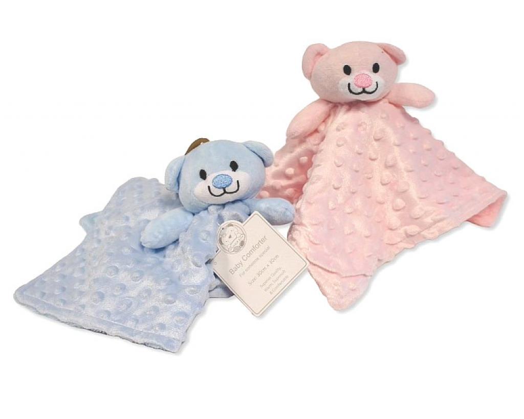 Snuggle Baby GP-25-1245 Pink = 5035320412450, Blue = 5035320612454 SB25-1245 Teddy Comforter (Choose Colour)