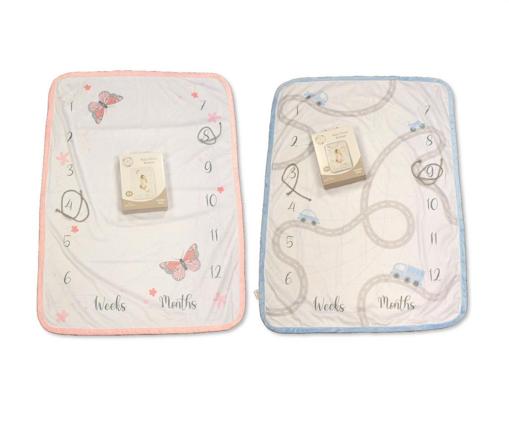 Snuggle Baby GP-25-1248 Pink = 5035320412481, Blue = 5035320612485 SB25-1248 Baby Photo Prop Blanket (Choose Colour)