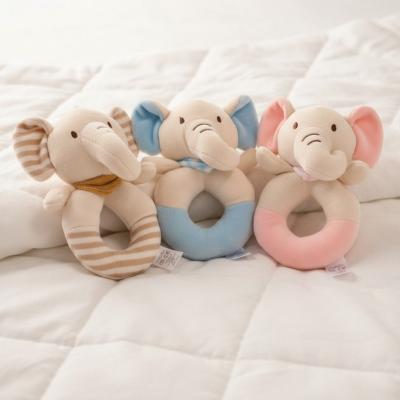 SB25-1251A  Plush Elephant Ring Rattle SINGLE (Choose Colour)