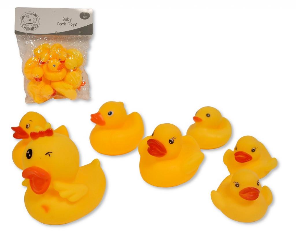 Snuggle Baby Gp-25-1265  SB25-1265  Squeaky Baby Bath Family of Duck Toys