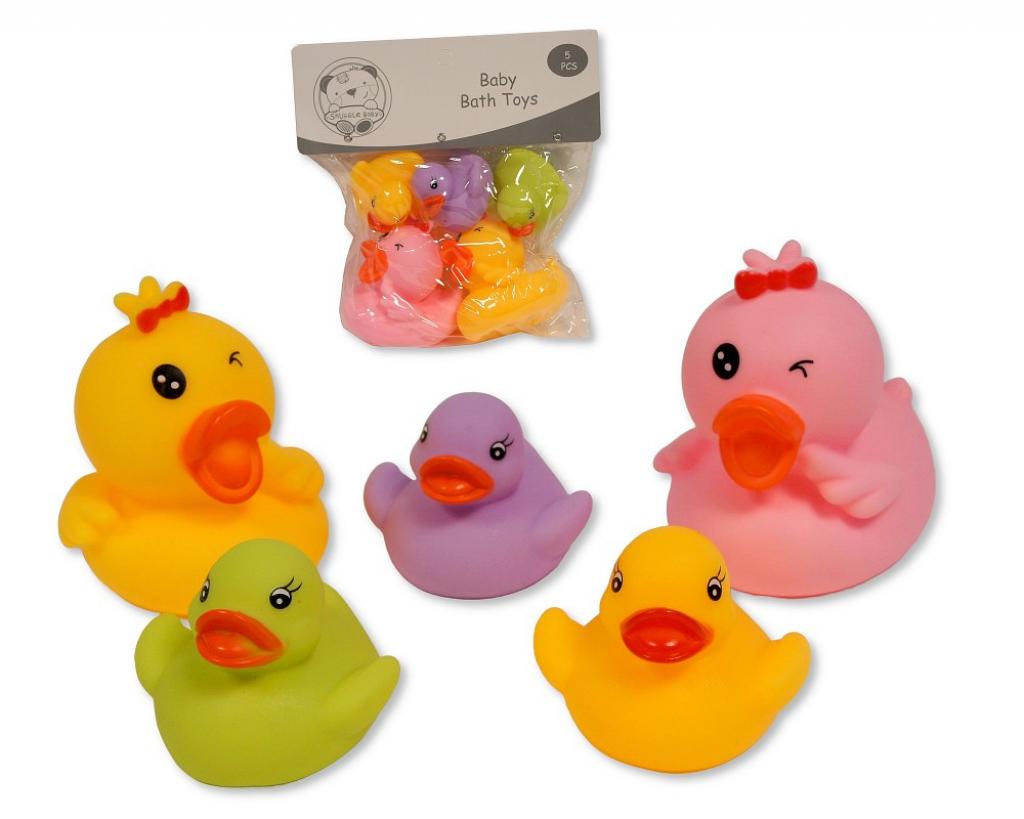 Snuggle Baby Gp-25-1268 503532051268 SB25-1268  Squeaky Baby Bath Toys - Colourful ducks