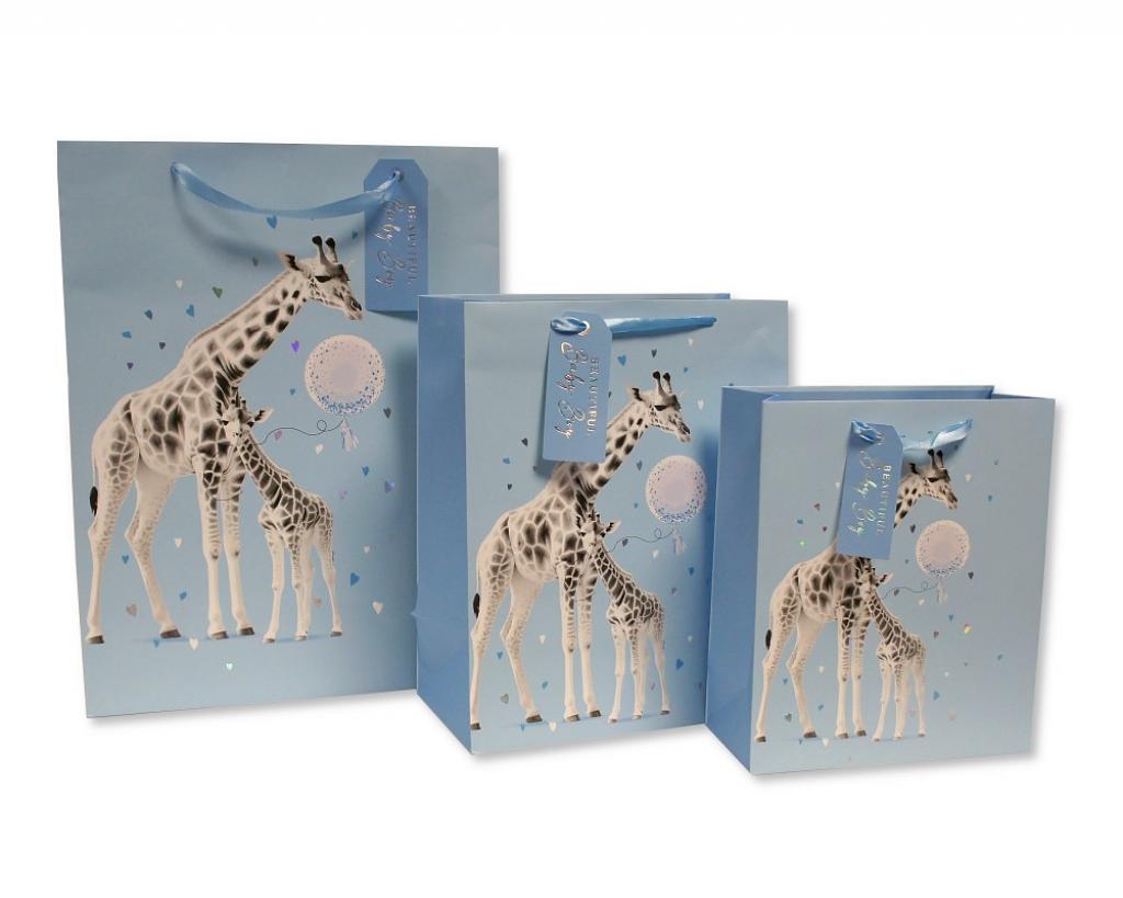 Snuggle Baby SB25-1285S * SB25-1285S Sky Blue Giraffe Gift Bag