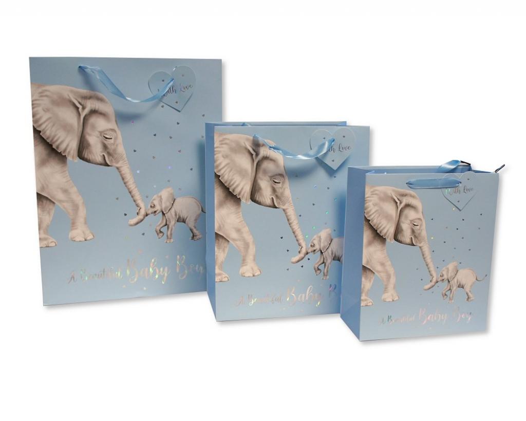 Snuggle Baby SB25-1287S * SB25-1287S Elephant Sky Blue Gift Bag