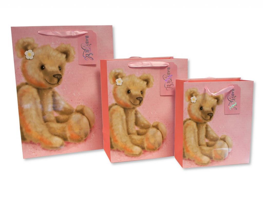 Snuggle Baby  * SB25-1290P Teddy Bear Gift Bag