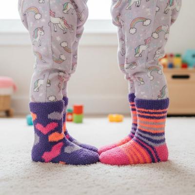 SE43B828L  Two Pairs Cosy Socks with Grippers  (6-3.5)