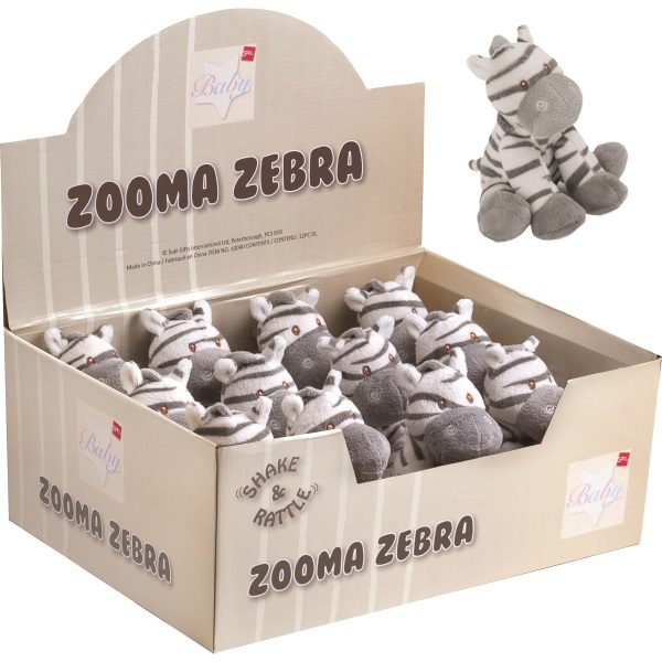 Suki  5053154100404 SK10040 Zooma Zebra Rattle (12 Pack)