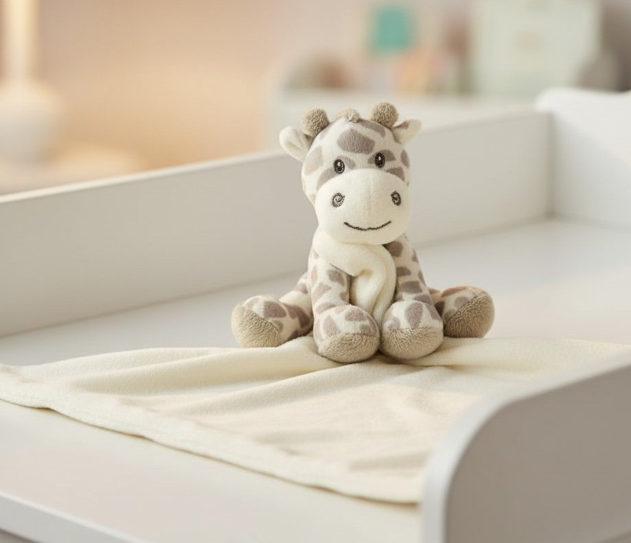Suki 10165 5053154101654 SK10165G Grey Bing Bing Giraffe Blankie Rattle (3 Pack)