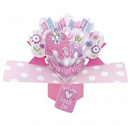 Suki  5034527277152 SKPOP145 Pop-Up Card - Baby Girl