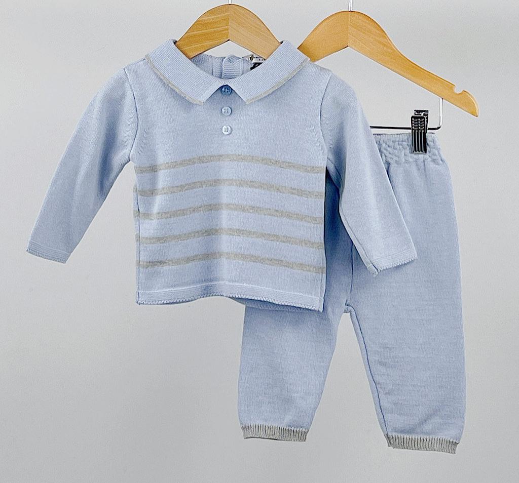 Samli Baby   SM1006-S Sky Stripe Knit Two Piece  (3-24 months)
