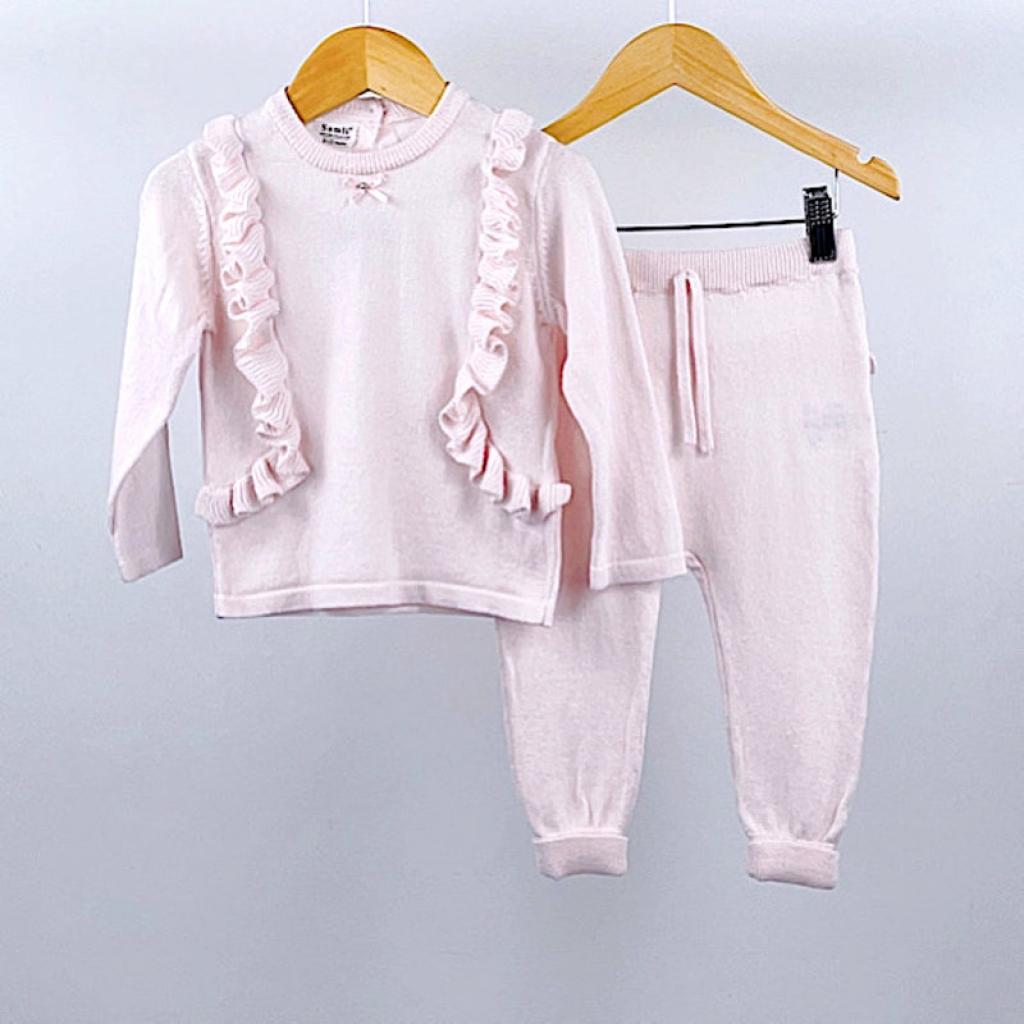 Samli  Premium Collection China * SM6832_P Pink Frilled Knitwear (0-12 months)