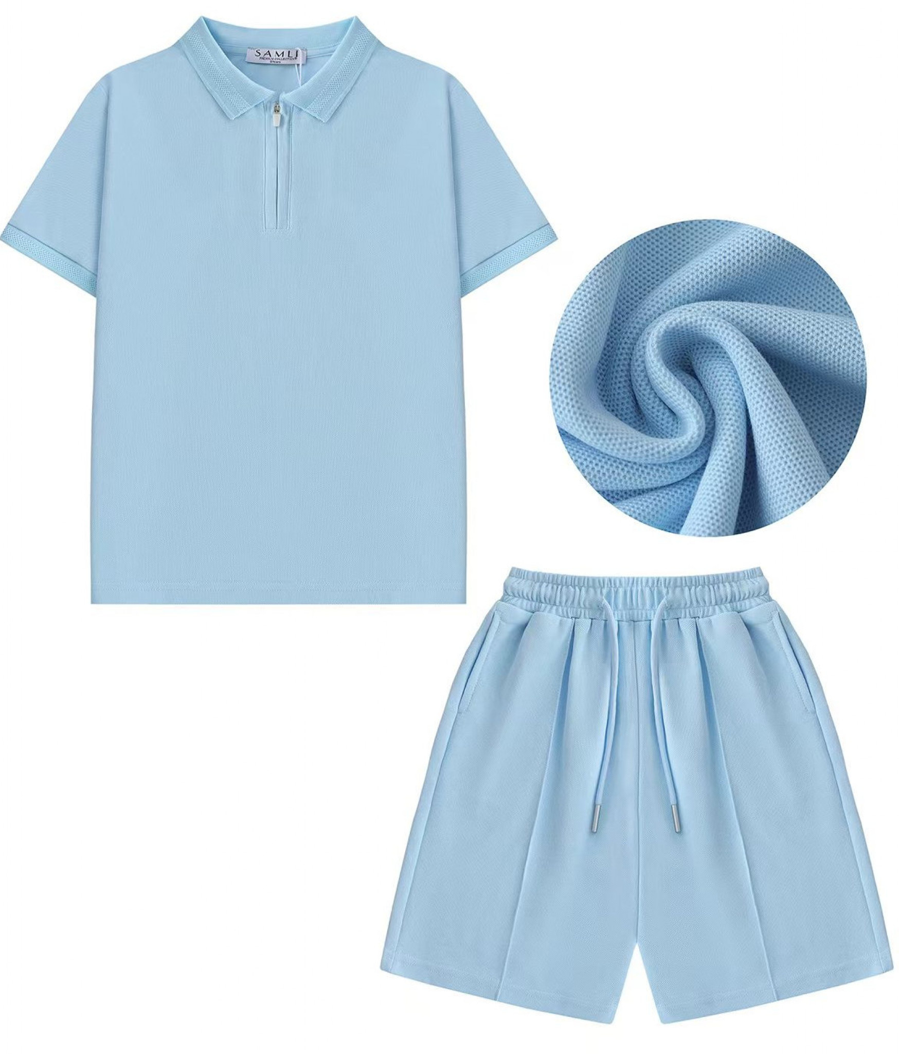 Samli  Premium Collection   SMYG213S Zip Breathable Shorts Set ( 12-24 months)