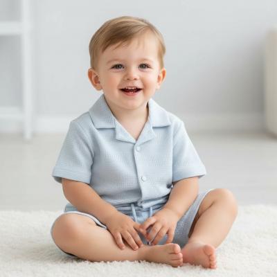 SMYG7036-S   Waffle Shirt & Shorts Set  ( 12-24 months)