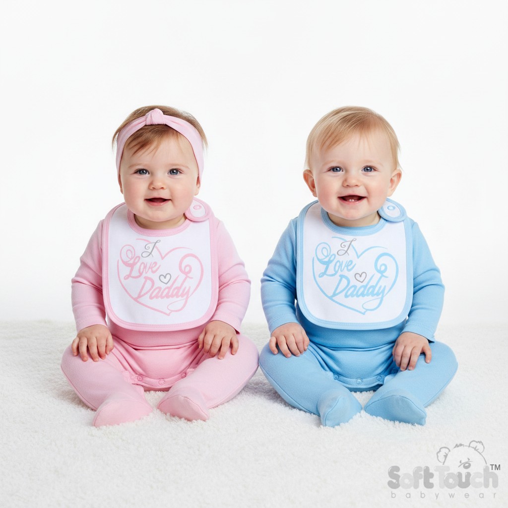 Soft Touch 2P3606-D 5023797200991 ST3606-D I love Daddy bib