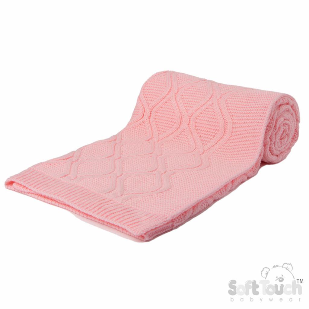 Soft Touch   STABP14-Bp Pink Chain Knit Wrap