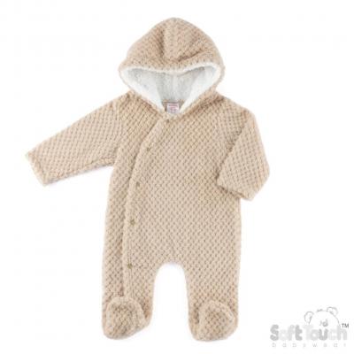 Soft Touch 4AL110-COF 5023797318443 STAL110COF Coffee Waffle All In One with Hood (3-9 months)