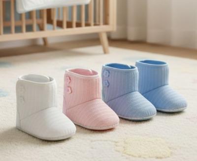 STB2198A  Knit Boot with Star Button  (6-15 months)