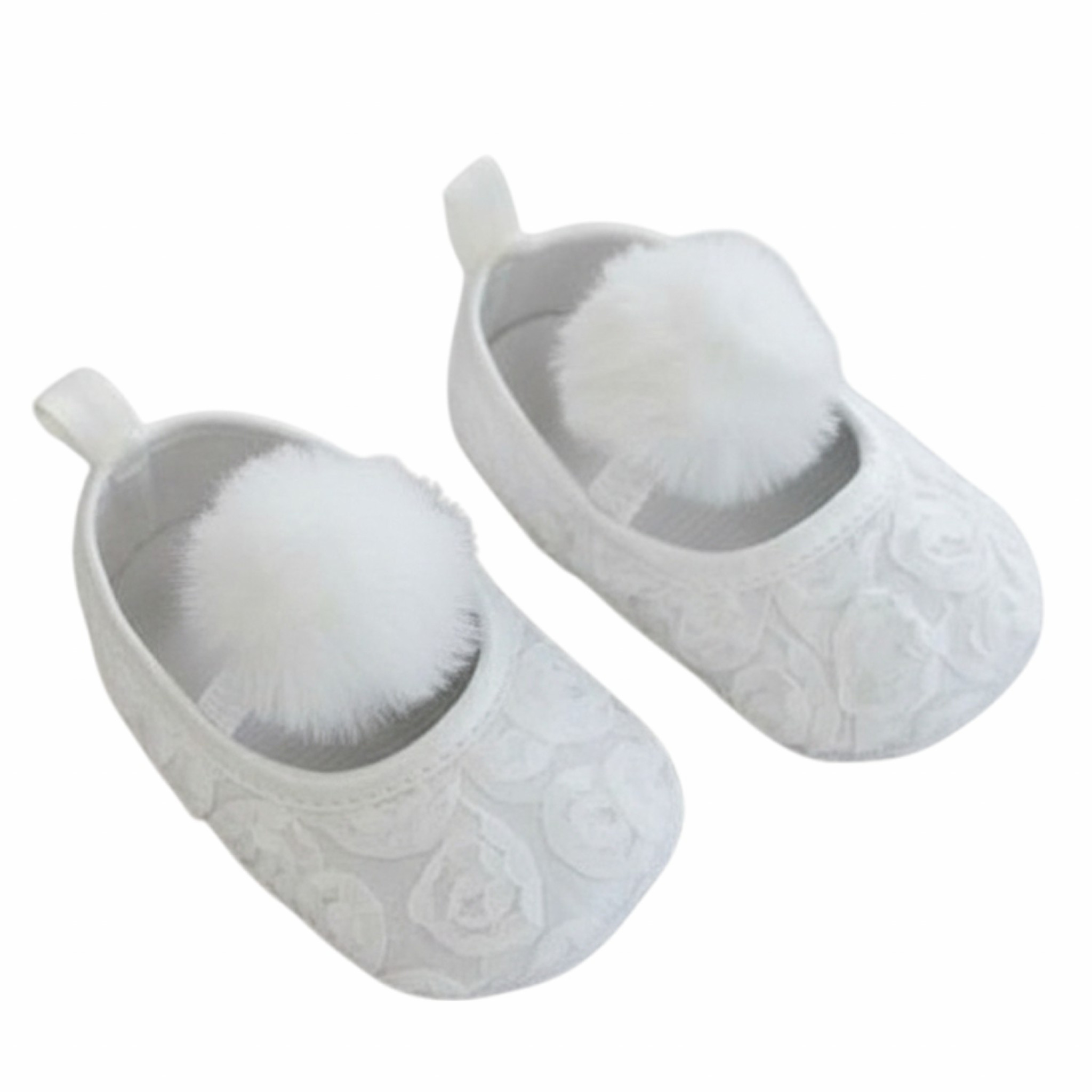 Soft Touch  5023797210419 STB2230W Pom pom shoe (6-15 months)