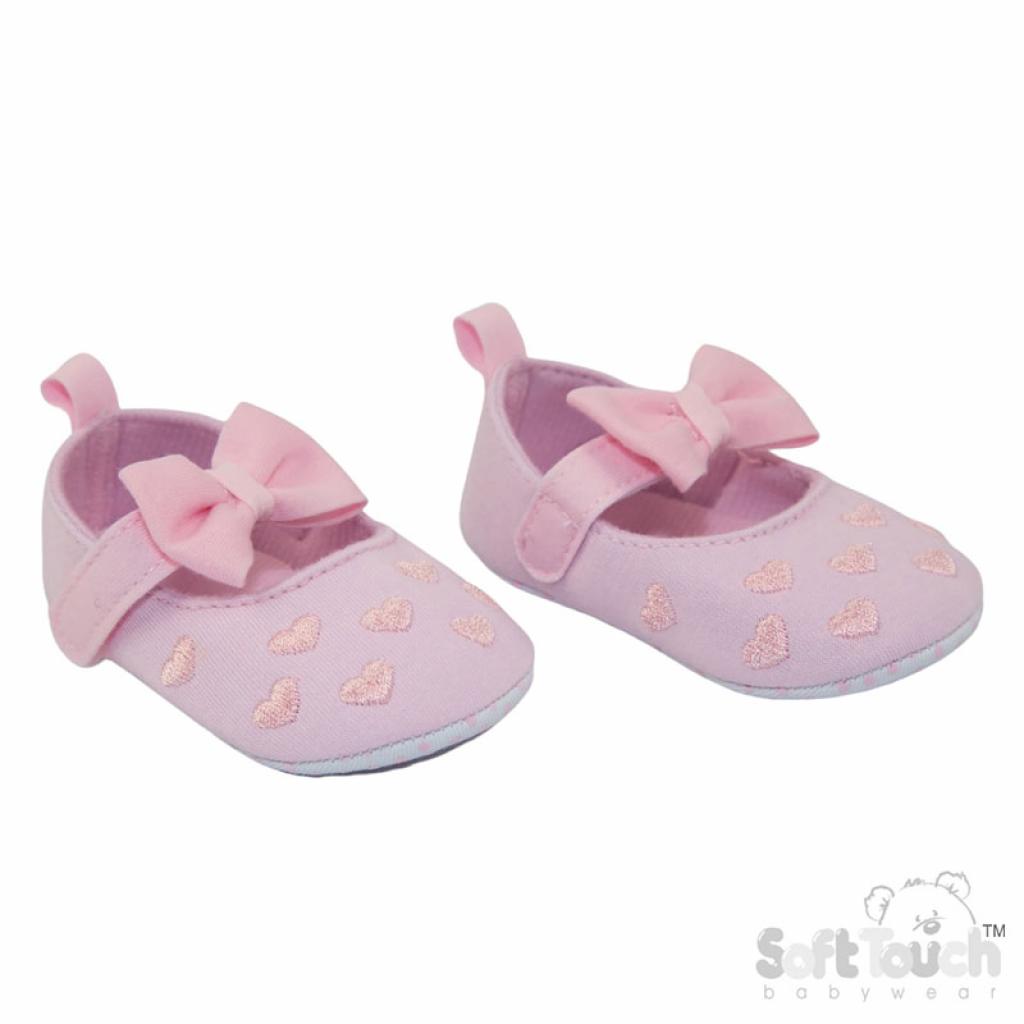Soft Touch B2284-G 5023797211492 STB2284-P Pink Bow and heart shoe(6-15 Months)