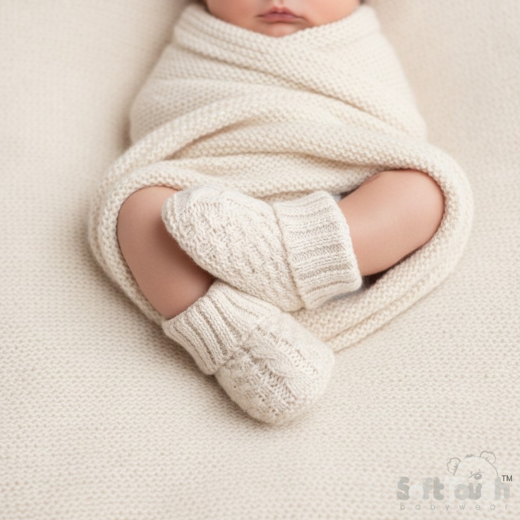 Soft Touch 3B460-OA 5023797 212109 STB460-Oa Oatmeal Premium Cotton Knitted Booties