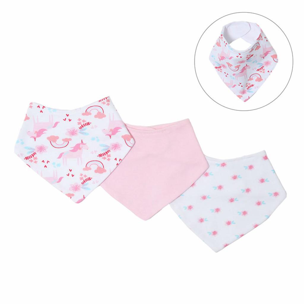 Soft Touch 2BB364 5023797201882 STBB364 Unicorn Triple Pack Bandana Bib