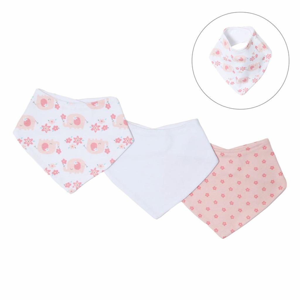 Soft Touch 2BB3645 5023797201905 STBB365 Elephant Triple Pack Bandana Bib