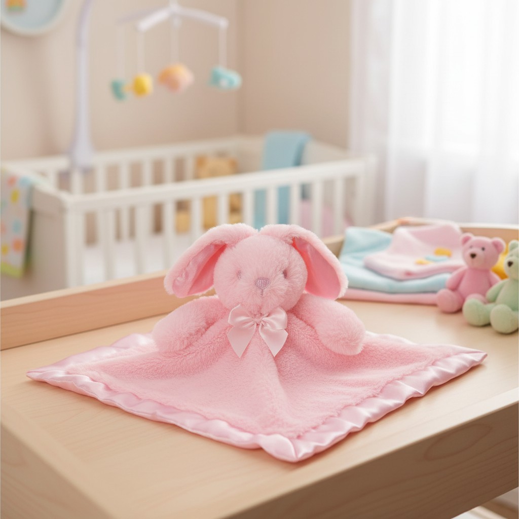 Soft Touch 4BC26-P 5023797305382 STBC26-P Pink Bunny Comforter with Satin Back