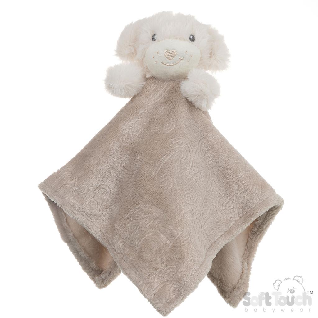 Soft Touch 4BC305-BI 5023797318818 STBC305-BI Biscuit Puppy Comforter with embossing