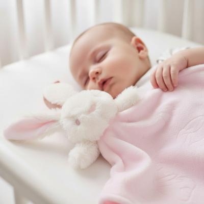 STBC305P  Pink Bunny Comforter with embossing 