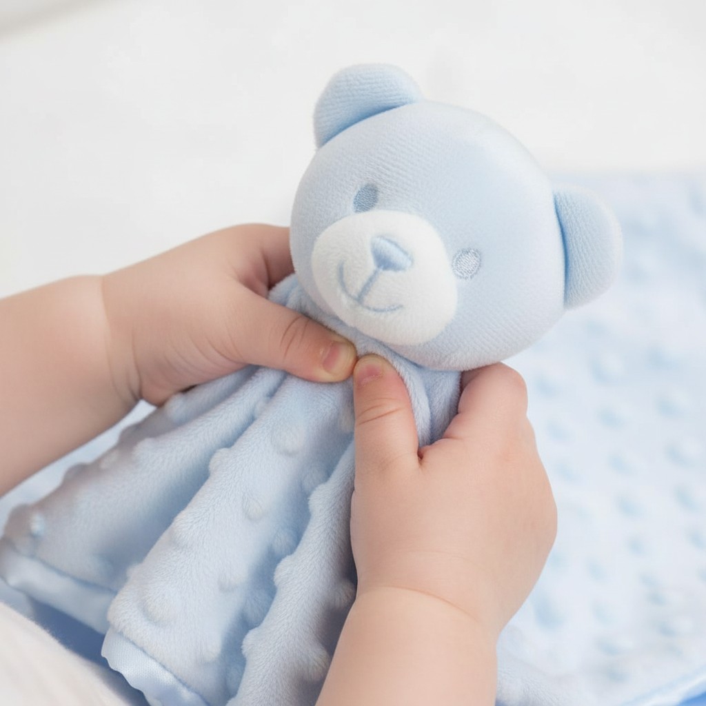 Soft Touch 4BC34-B 5023797304866 STBC34-B Blue Bubble Bear Comforter