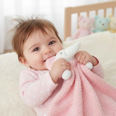 STBC48P  Pink Waffle Elephant Comforter with Crinkle Ears 
