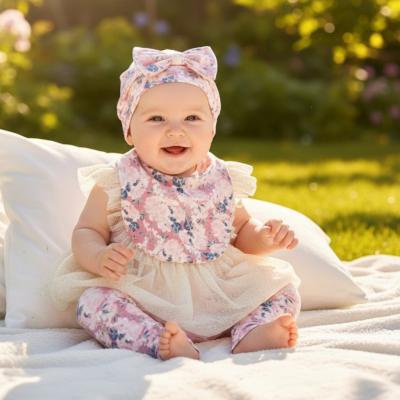 STBG142  "Roses" 4 Piece Set  (0-9 months)
