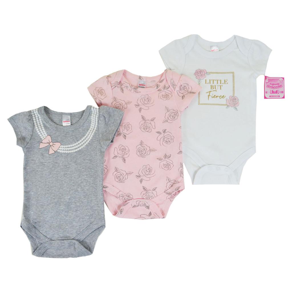Soft Touch 4BG212 5023797308291 STBG212 Three pack bodysuit Fierce (NB- 9 Months)