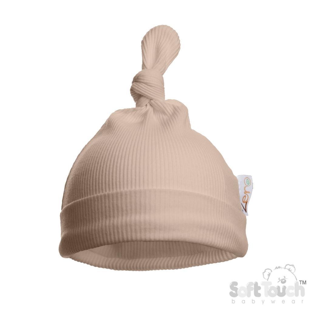 Soft Touch Zero 4H4500-B * STBH4500-Bis  Biscuit Ribbed Hat (0-6 months)