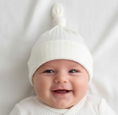 STBH4600-Ma  Marshmallow Ribbed Hat  (0-6 months)