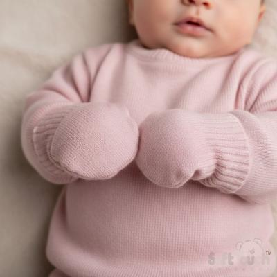 STBM704-C-P  Brushed Cotton Mittens Pink (NB-12 months)