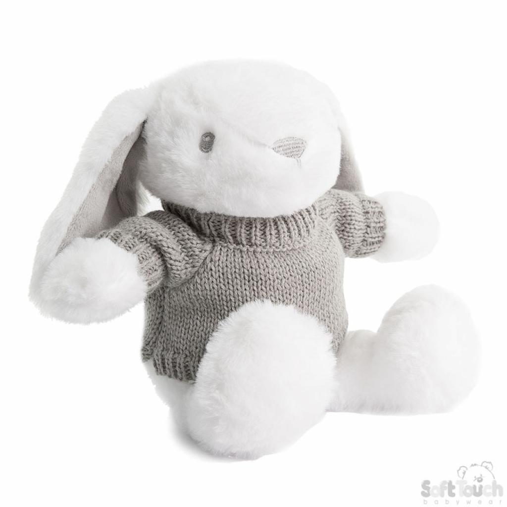 Soft Touch 4BU320-W 5023797611254 STBU320-W White Rabbit with jumper 20cm