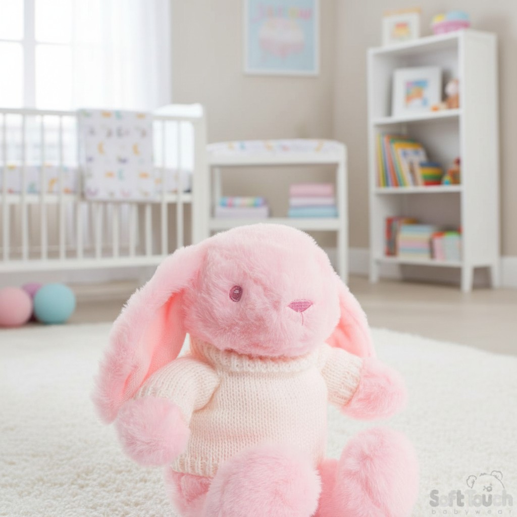 Soft Touch 4BU320-P 5023797611278 STBU320P Pink Rabbit with Jumper 20cm