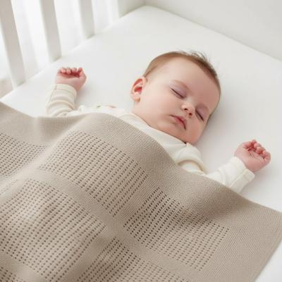 STCBP51-COF  Coffee Cotton Cellular Blanket 