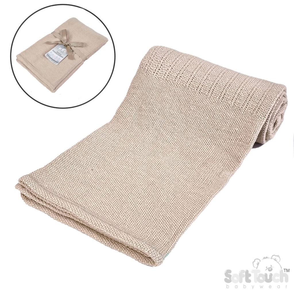 Soft Touch 4CBP60-B 5023797309151 STCBP60-COF Coffee Personalisation Cellular Blankets