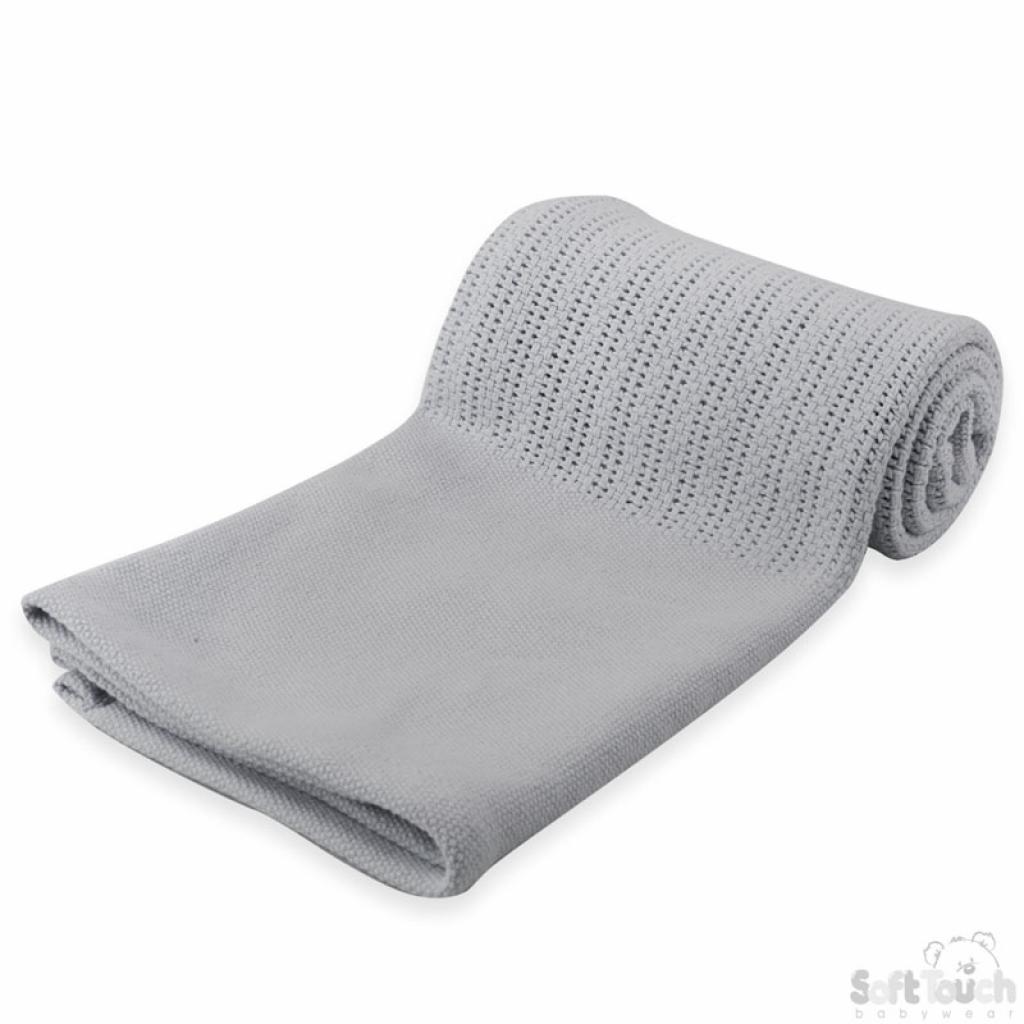 Soft Touch 4CBP60-B 5023797309151 STCBP60-G Grey Personalisation Cellular Blankets
