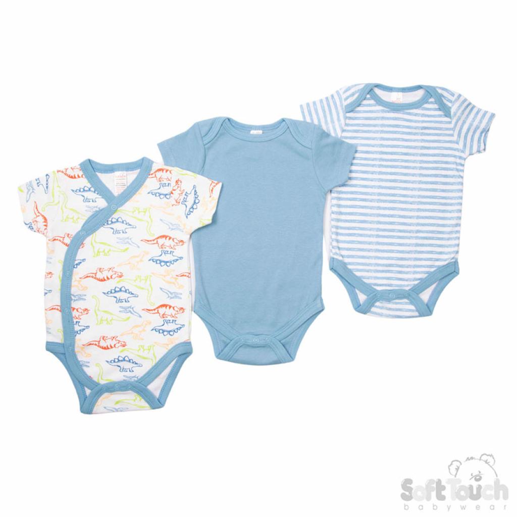 Soft Touch 4CC03-BS-36 25023797309841 STCC03-BS-36 Dinosaurs Assorted Bodysuits (3-6m)